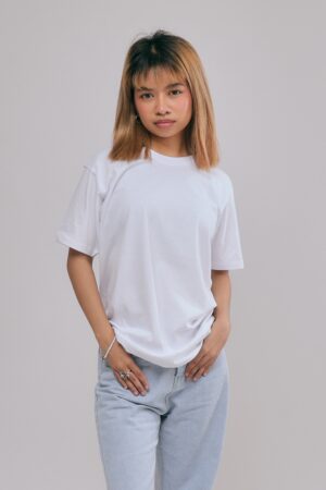 BLUE CORNER Unisex White Round Neck T-Shirt