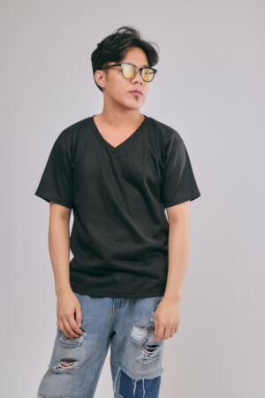 YALEX Unisex V-Neck Plain T-Shirt
